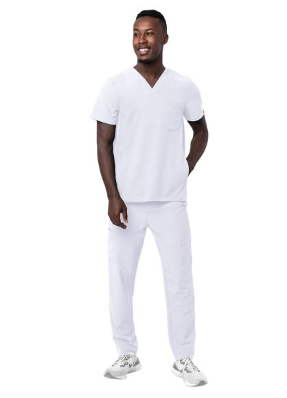 Men's Go-Everyday Cargo Scrub Set White 2X