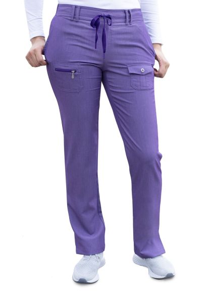 Women's Slim Fit 6 Pocket Pant Heather Grape 2X
