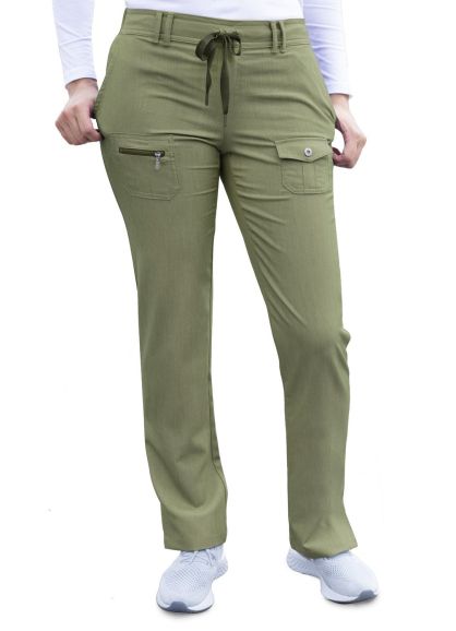 Women's Slim Fit 6 Pocket Pant Heather Olive 2X