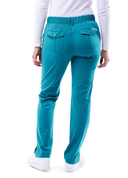 Women’s Slim Fit 6 Pocket Pant Teal Blue 2X