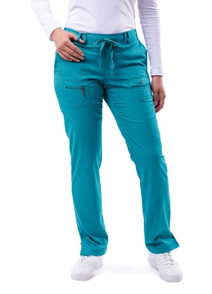 Women’s Slim Fit 6 Pocket Pant Teal Blue 2X