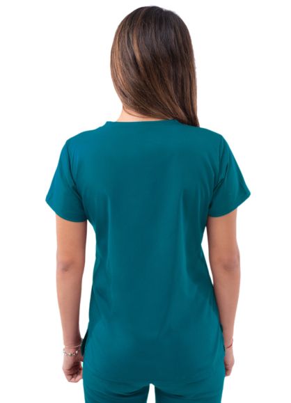 Women's Sweetheart V-Neck Medical Scrubs Top