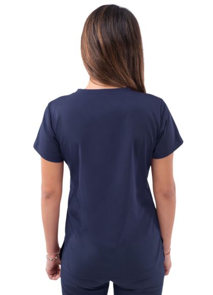 Women’s Sweetheart V-neck Scrub Top Navy 2X