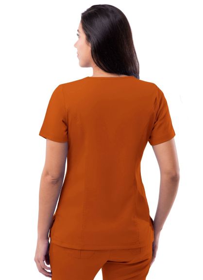 Women's Elevated V-neck Scrub Top Cinnamon 2X