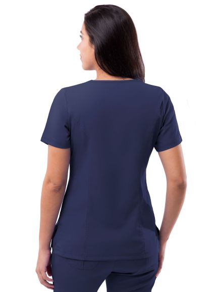 Womens Elevated V-neck Scrub Top Navy 2X