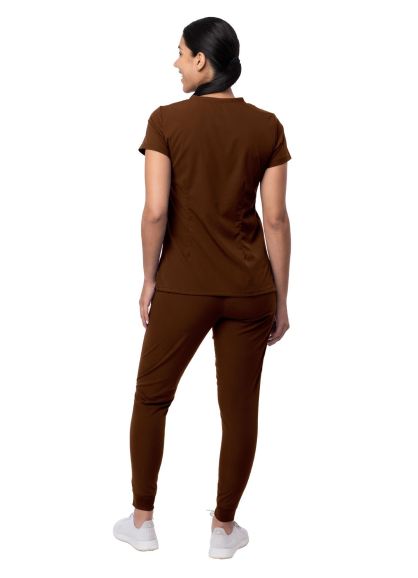 Women's Movement Booster Jogger Scrub Set Coffee 2X