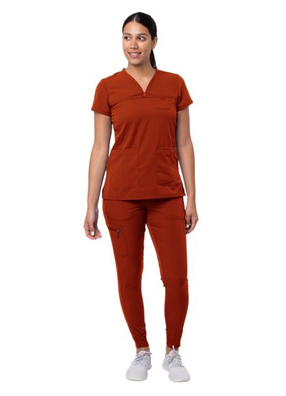 Women's Movement Booster Jogger Scrub Set Red Ochre 2X