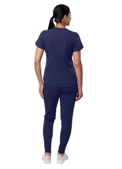 Women's Modern Athletic Jogger Scrub Set Navy 2X