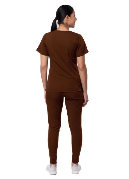 Women's Flawless Plus Scrub Set Coffee 2X