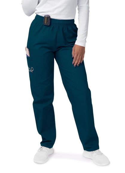 Women's Comfort Elastic Drawstring Cargo Pants Caribbean Blue 2X