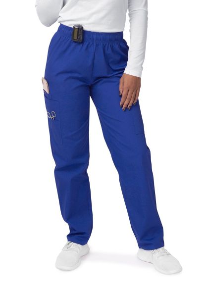 Women's Comfort Elastic Drawstring Cargo Pants Royal Blue 2X