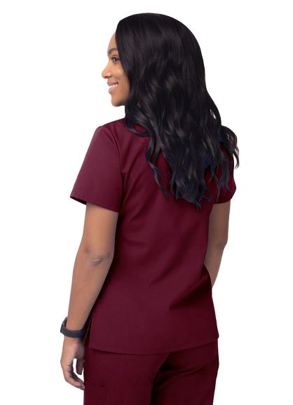 Women’s Mock Wrap Top Burgundy 2X
