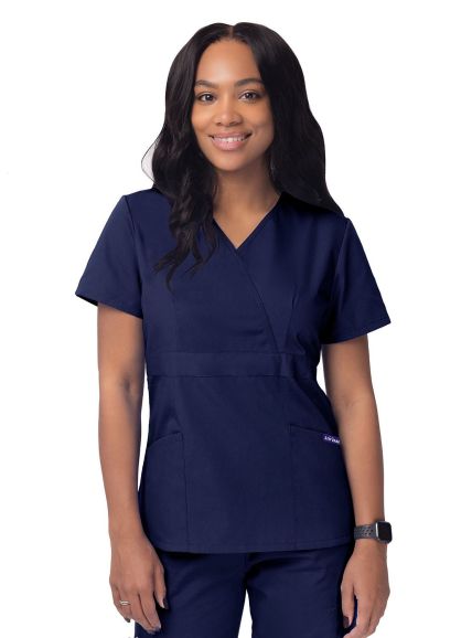 Women’s Mock Wrap Top Navy 2X