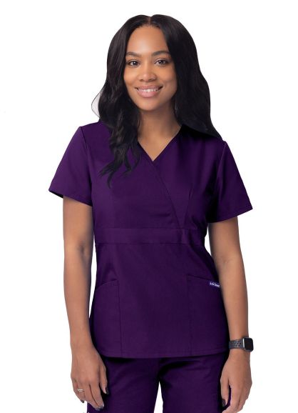 Women’s Mock Wrap Top Purple 2X
