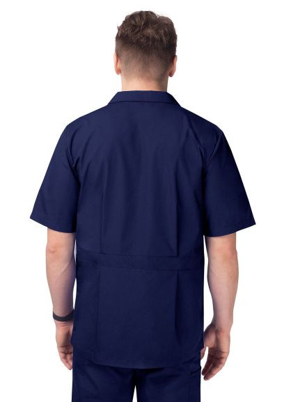Men's Zippered Short Sleeve Jacket Navy 3X