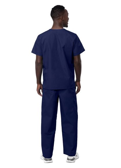 Unisex V-Neck/Drawstring Pant Scrub Set Navy 2X