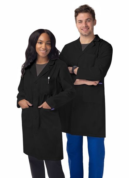 39" Unisex Professional Lab Coat Black XS