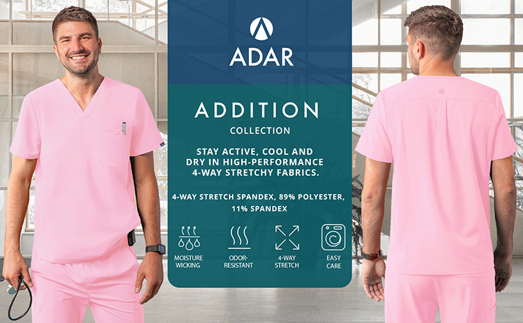 Mens Soft Pink Modern V Neck Top