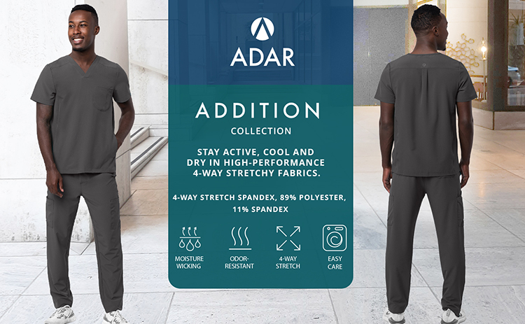 Mens pewter grey scrub set