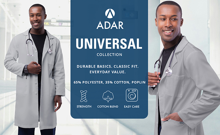 Unisex Silver Grey Lab Coat with Inner Pockets