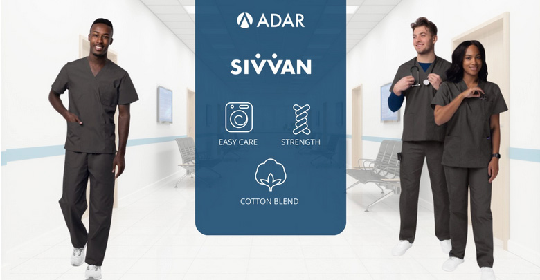 Unisex V-Neck Drawstring Pant Scrub Set