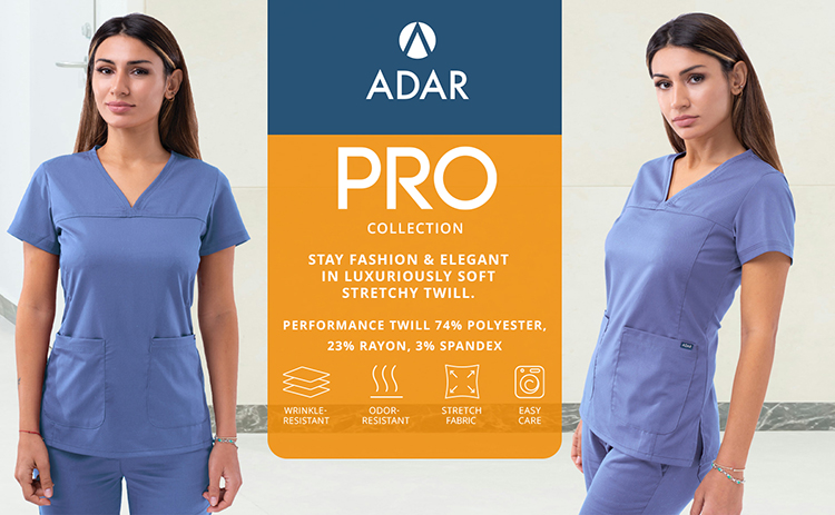 Women’s Ceil Blue V-Neck Medical Top