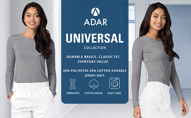 Womens Long Sleeve dark marl gray Tee