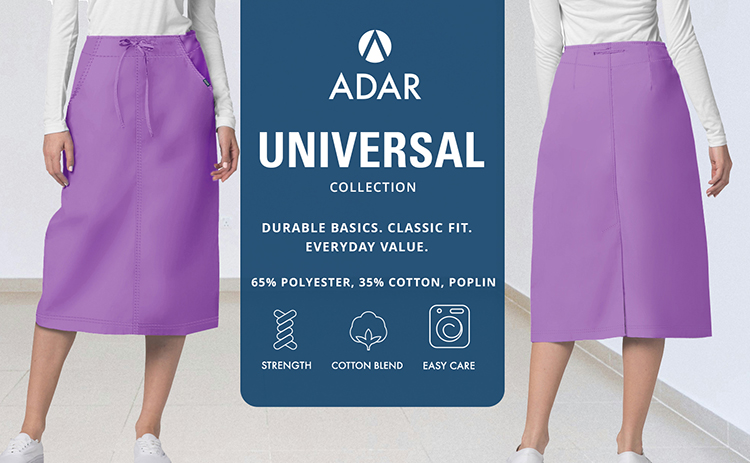 Womens Mid Calf Length Lavender Skirt 