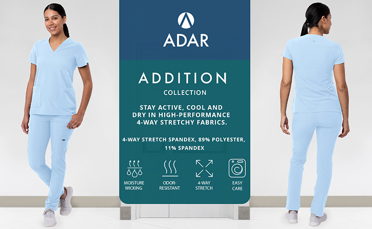 Womens Sky Blue Scrub Set