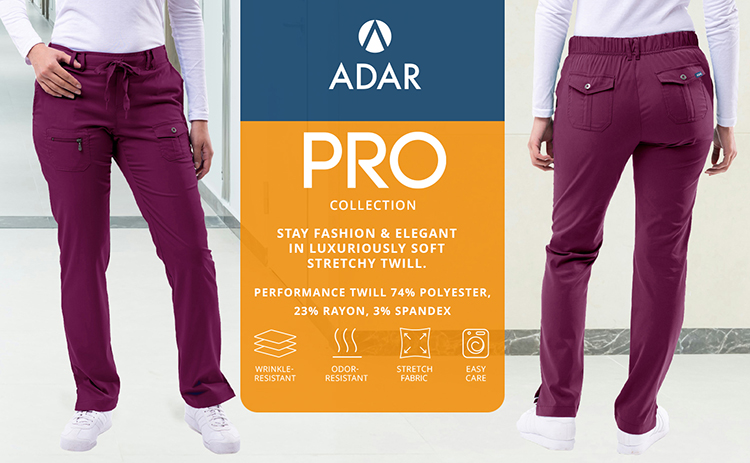 Womens wine scrub pant