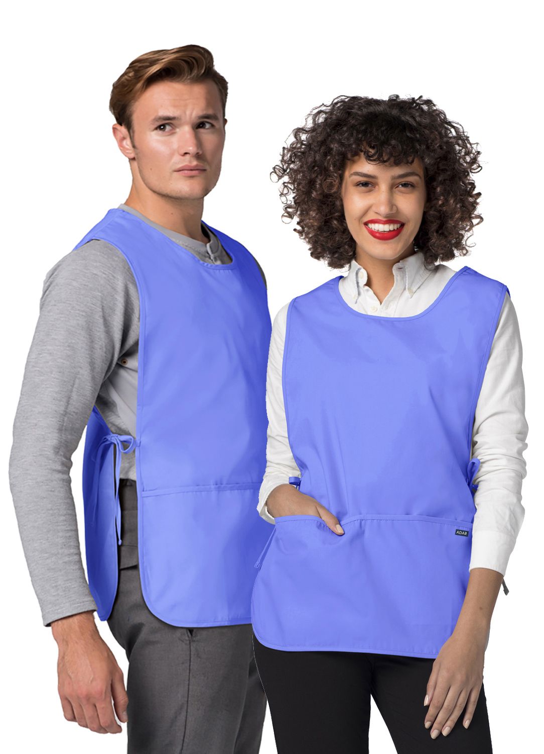 With Pockets For Beauty & Medical Jobs Adar Uniforms Unisex Work Apron 3 Pack 